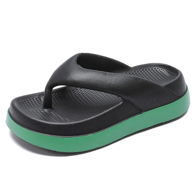 Women’s Trendy Platform Flip Flops – Casual Non-Slip Outdoor Sandals