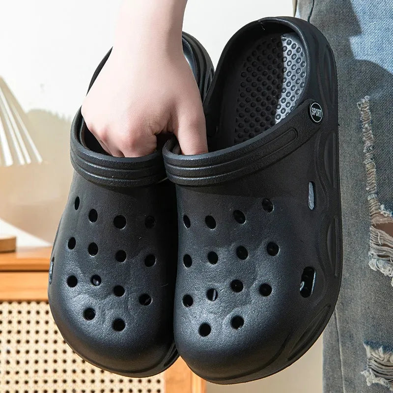 Summer Hollow-Out Sandals – Lightweight Non-Slip Garden Shoes
