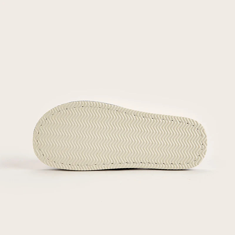 Linen Home Slippers – Breathable Open-Toe Comfort for Men & Women