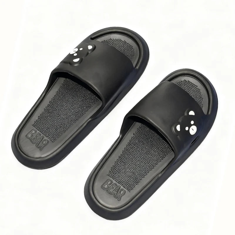 Cute Bear Comfort Slides – Soft EVA Non-Slip Indoor Slippers for Women