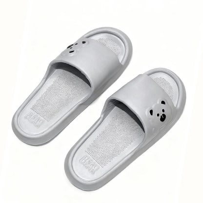 Cute Bear Comfort Slides – Soft EVA Non-Slip Indoor Slippers for Women