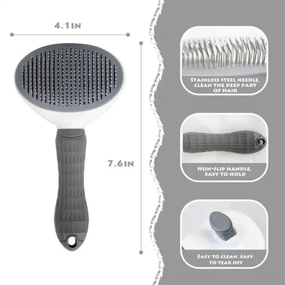 Self-Cleaning Pet Hair Remover Brush