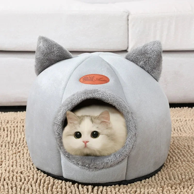 Cozy Cotton Cave for Cats & Small Dogs