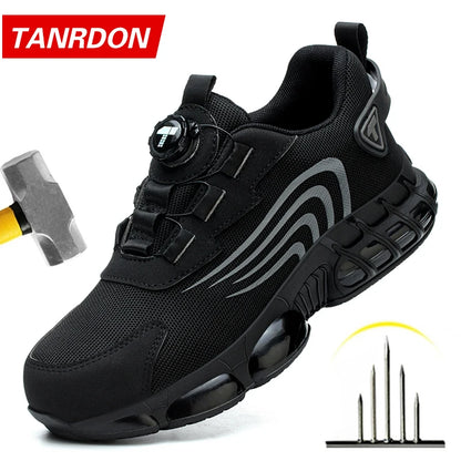 Rotary Button Safety Shoes – Anti-Impact & Anti-Piercing Work Footwear