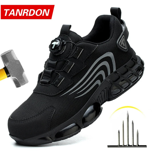 Rotary Button Safety Shoes – Anti-Impact & Anti-Piercing Work Footwear
