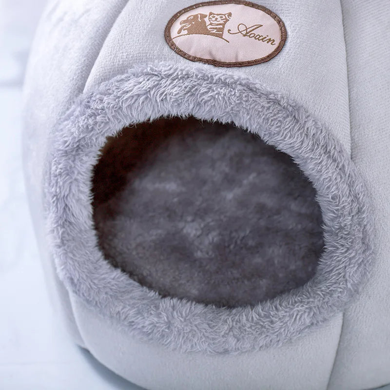 Cozy Cotton Cave for Cats & Small Dogs