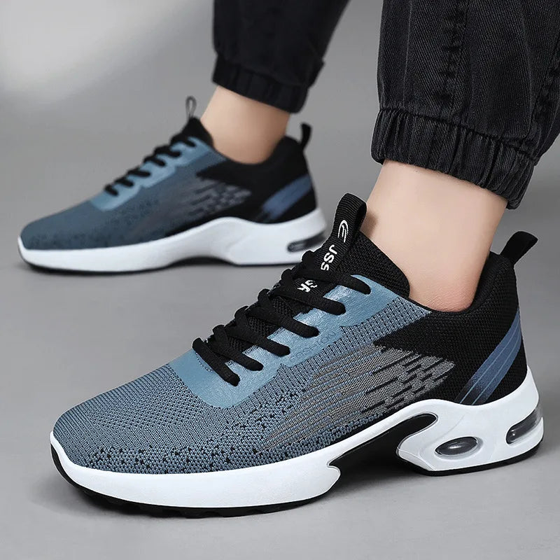 Breathable Mesh Sneakers – Color-Blocked Soft Sole Casual Shoes
