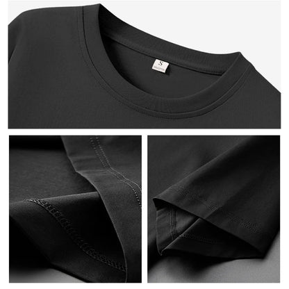 Heavy Cotton Y2K Tee – Casual O-Neck Short Sleeve Top for Women
