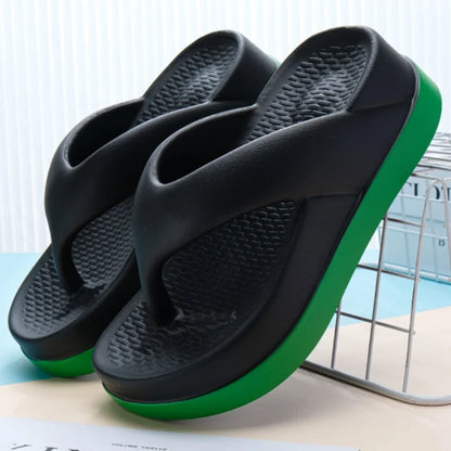 Women’s Trendy Platform Flip Flops – Casual Non-Slip Outdoor Sandals