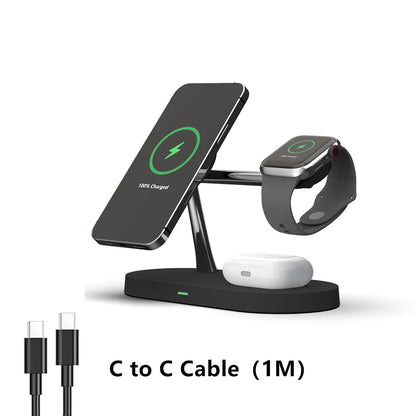 3-in-1 Wireless Charging Stand – Fast Charger for iPhone, Watch & AirPods