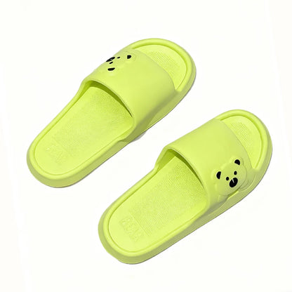 Cute Bear Comfort Slides – Soft EVA Non-Slip Indoor Slippers for Women