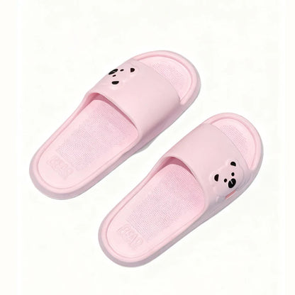Cute Bear Comfort Slides – Soft EVA Non-Slip Indoor Slippers for Women