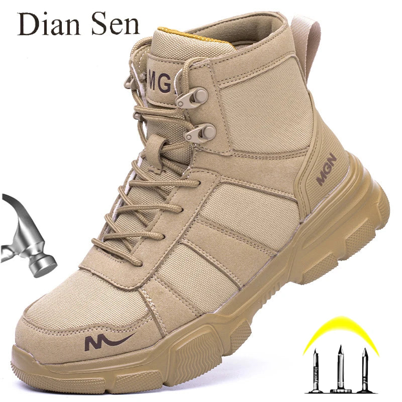 Safety Work Boots – Steel Toe Puncture-Proof Tactical Shoes