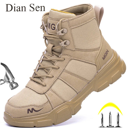 Safety Work Boots – Steel Toe Puncture-Proof Tactical Shoes