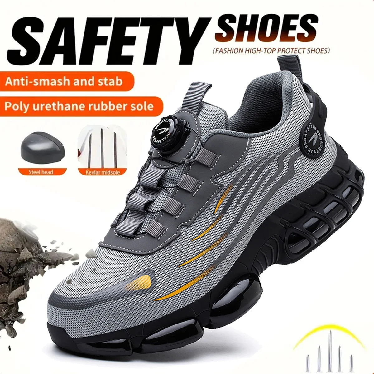 Soft Sole Anti-Smash & Anti-Puncture Work Footwear
