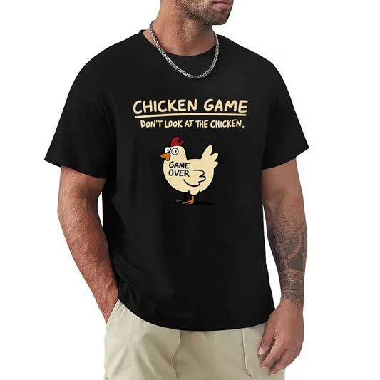 Chicken Game Graphic T-Shirt – Men’s Casual Round Neck Tee