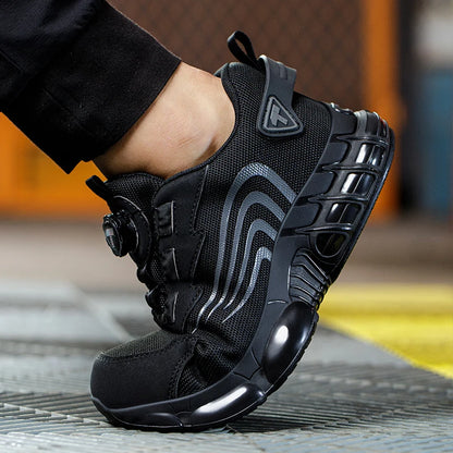 Rotary Button Safety Shoes – Anti-Impact & Anti-Piercing Work Footwear