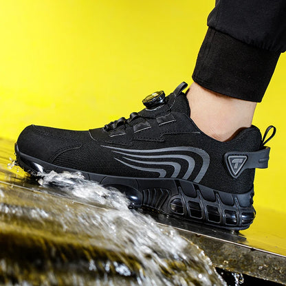 Rotary Button Safety Shoes – Anti-Impact & Anti-Piercing Work Footwear