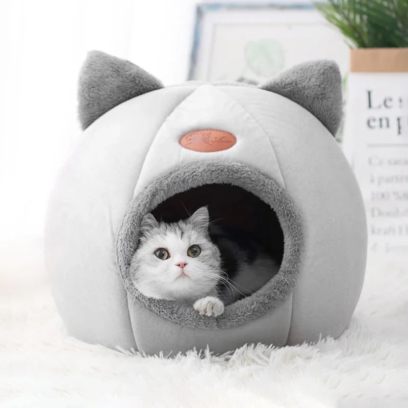 Cozy Cotton Cave for Cats & Small Dogs