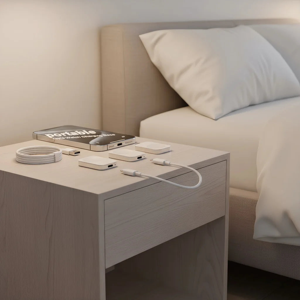 Portable 2-in-1 Wristwatch & Phone Wireless Charging Station