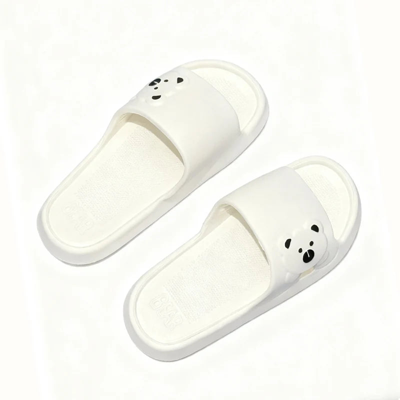 Cute Bear Comfort Slides – Soft EVA Non-Slip Indoor Slippers for Women