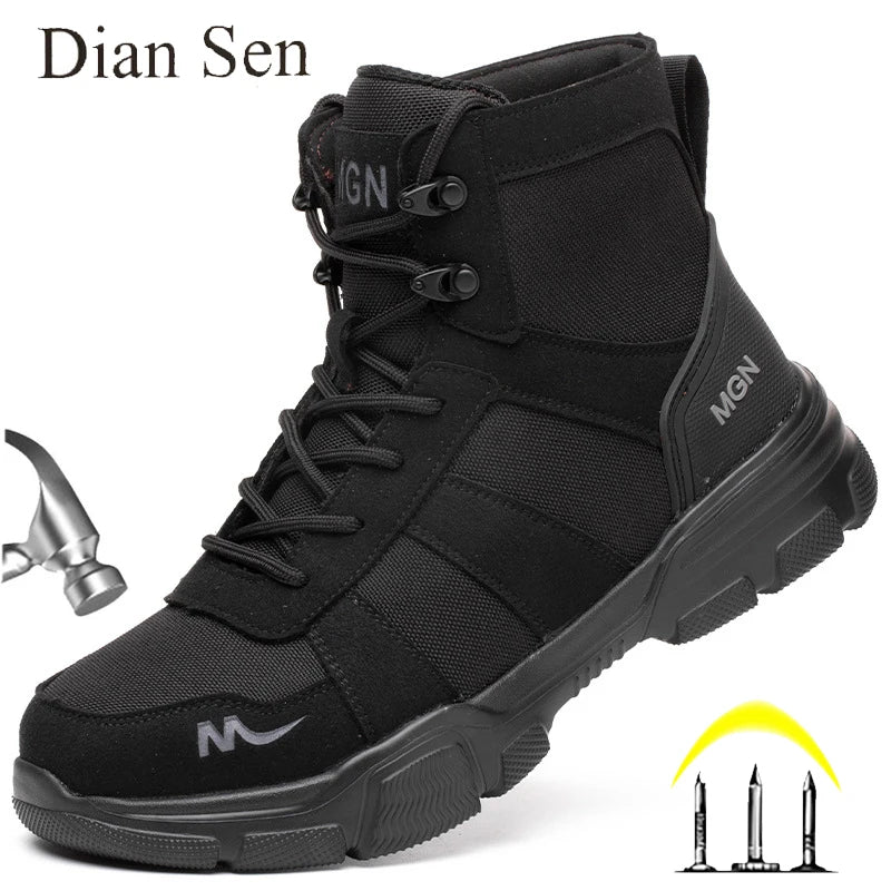 Safety Work Boots – Steel Toe Puncture-Proof Tactical Shoes