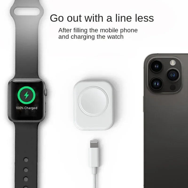 Portable 2-in-1 Wristwatch & Phone Wireless Charging Station