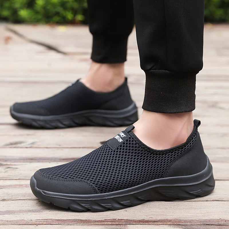 Men’s Lightweight Slip-On Sneakers – Breathable Casual Walking Shoes