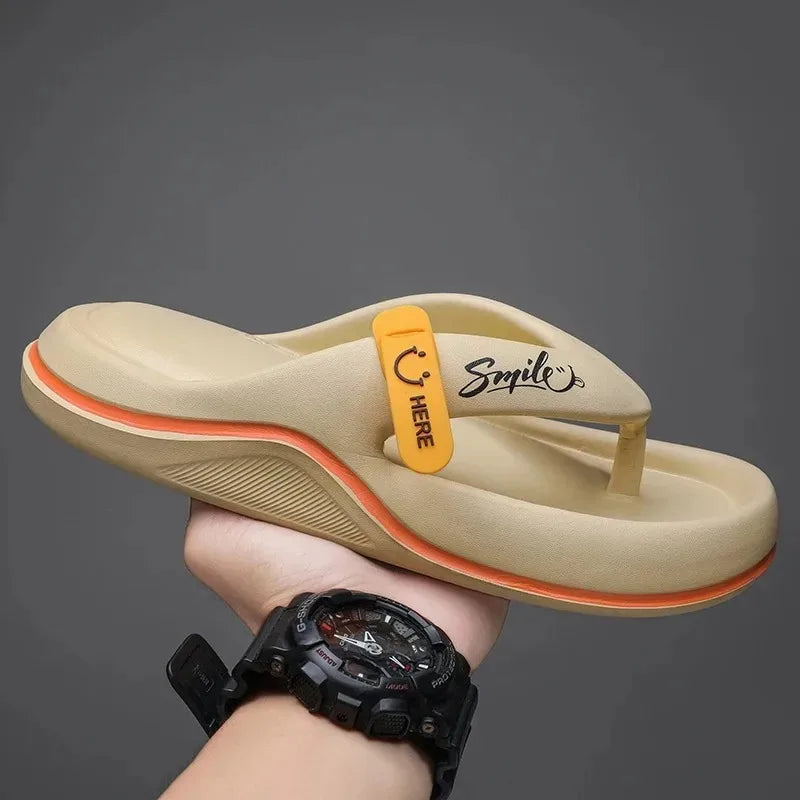 Men’s Platform Flip Flops – Soft Sole Summer Slippers